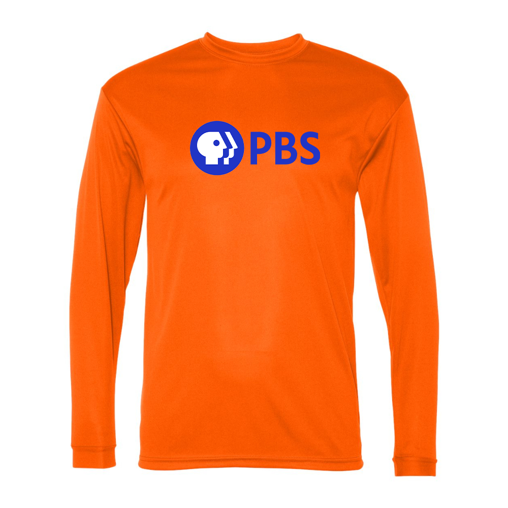 Men's PBS Blue Performance Long Sleeve T-Shirt