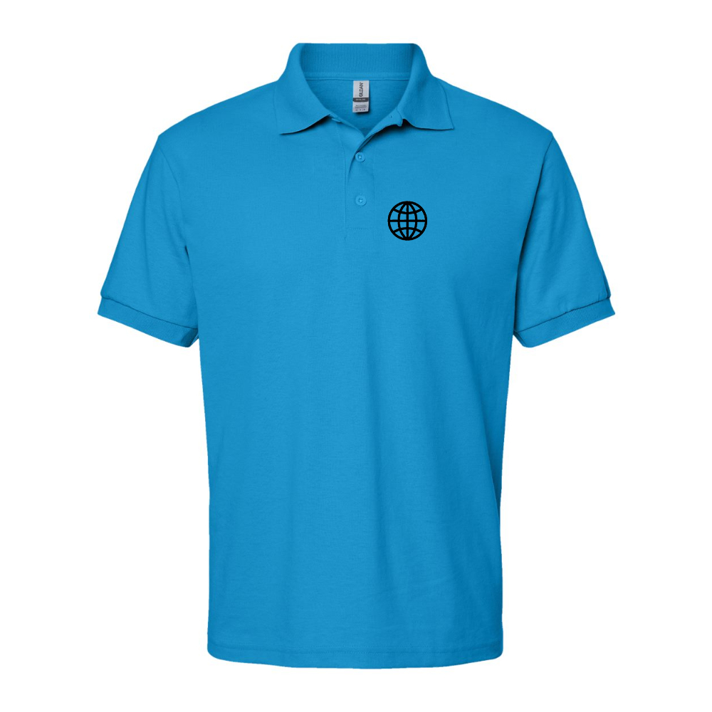 Men's  Internet Globe Dry Blend Jersey Polo