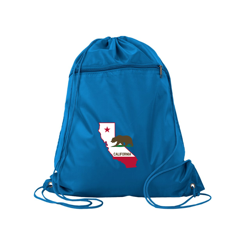 California Bear Map  Q-Tees - Polyester Cinchpack