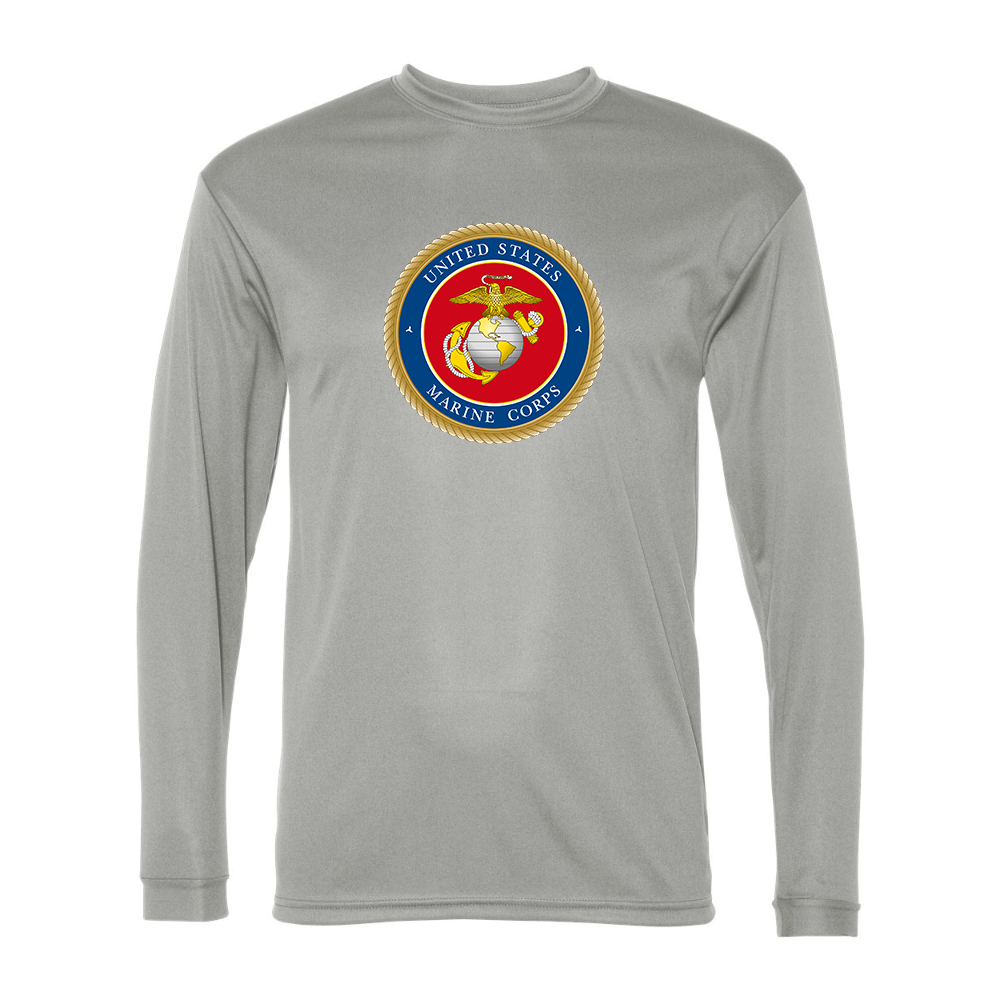 Men's  USMC Emblem Performance Long Sleeve T-Shirt