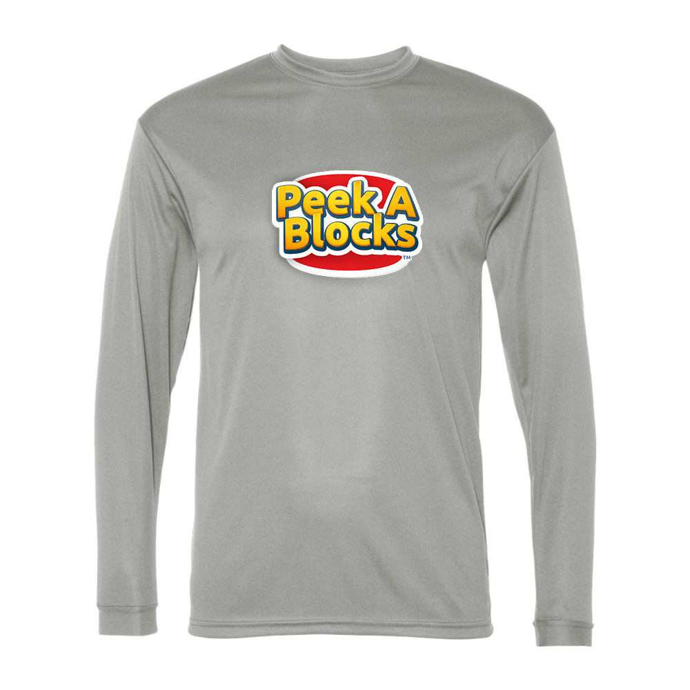 Men's Peek A Blocks  Performance Long Sleeve T-Shirt