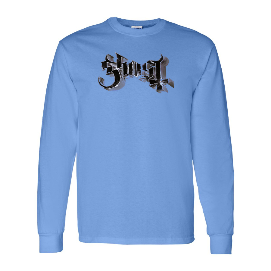 Men's Ghost Logo Cotton Long Sleeve T-Shirt