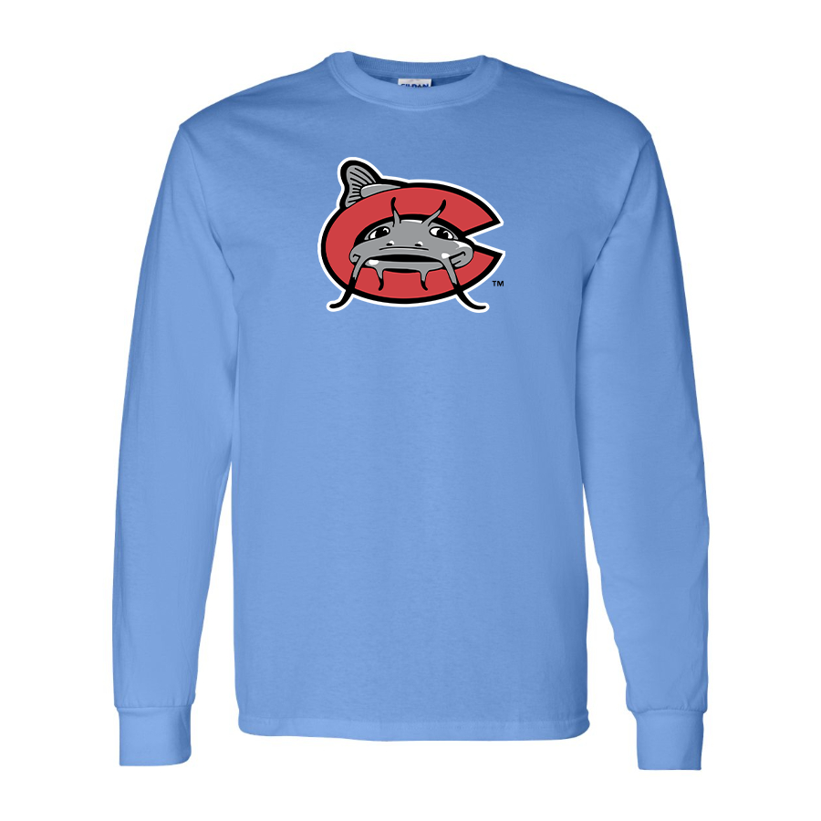Men's Carolina Mudcats Logo Cotton Long Sleeve T-Shirt