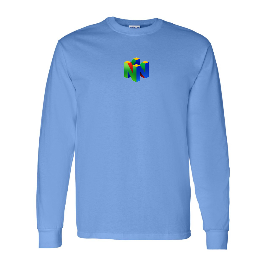 Men's   Nintendo N64   Logo Cotton Long Sleeve T-Shirt