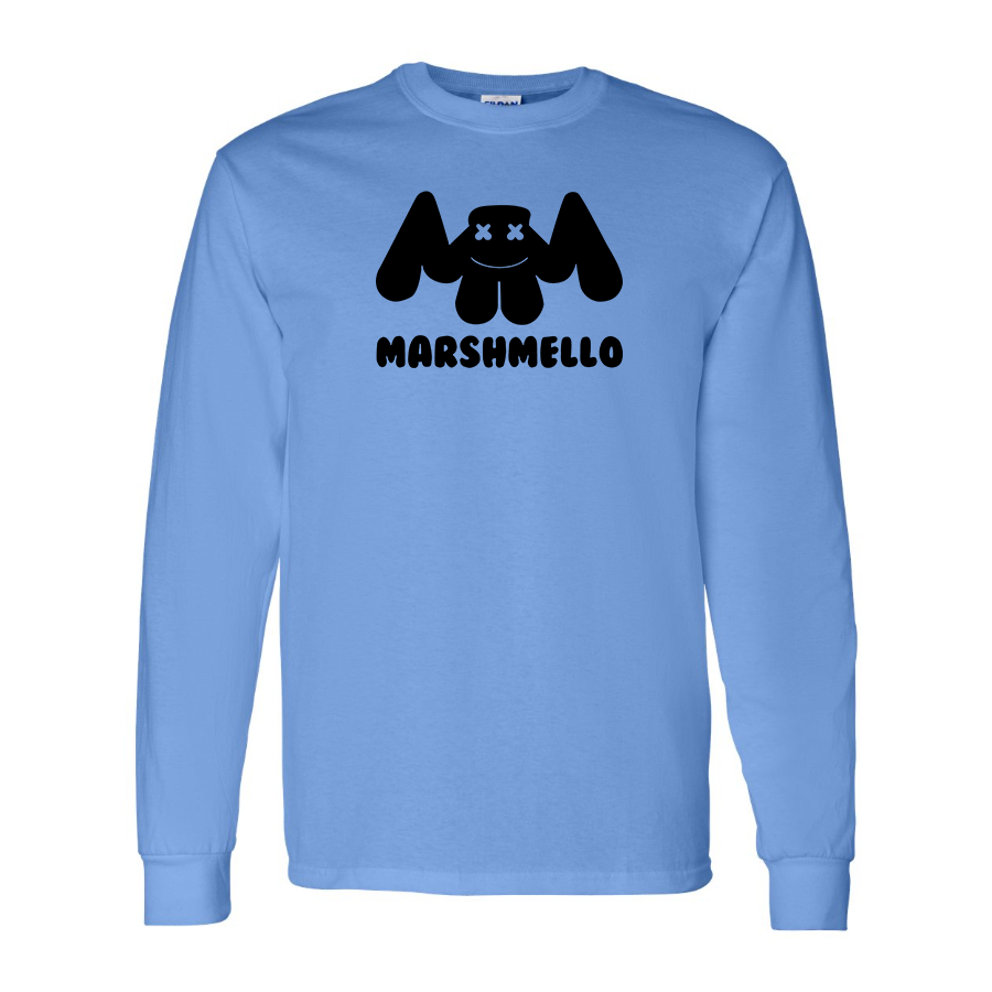 Men's Marshmello Logo Cotton Long Sleeve T-Shirt