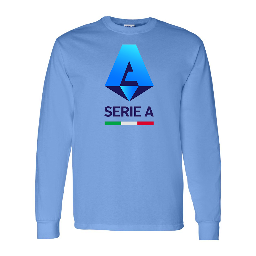 Men's Italian Serie A Logo Cotton Long Sleeve T-Shirt