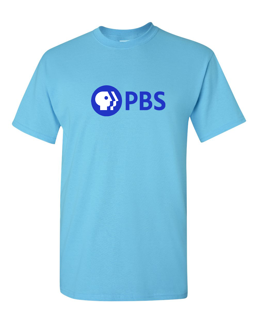 Men's PBS Blue Gildan Heavy Cotton T-Shirt