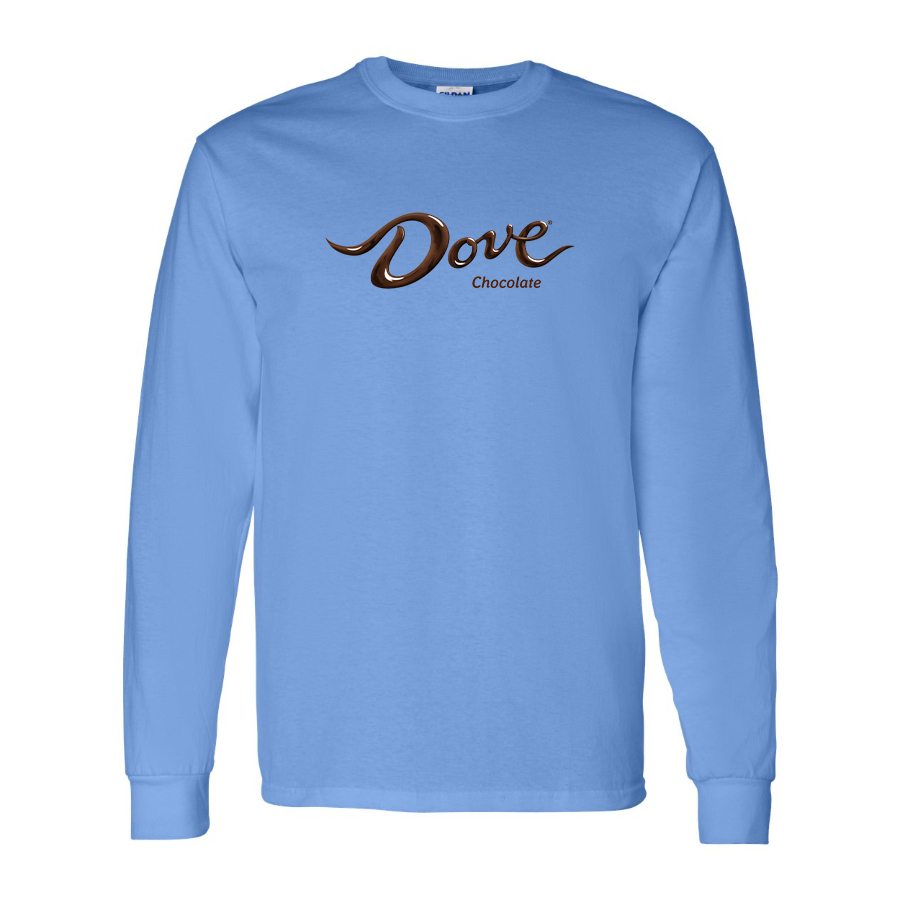 Men's Dove Сhocolate Logo Cotton Long Sleeve T-Shirt