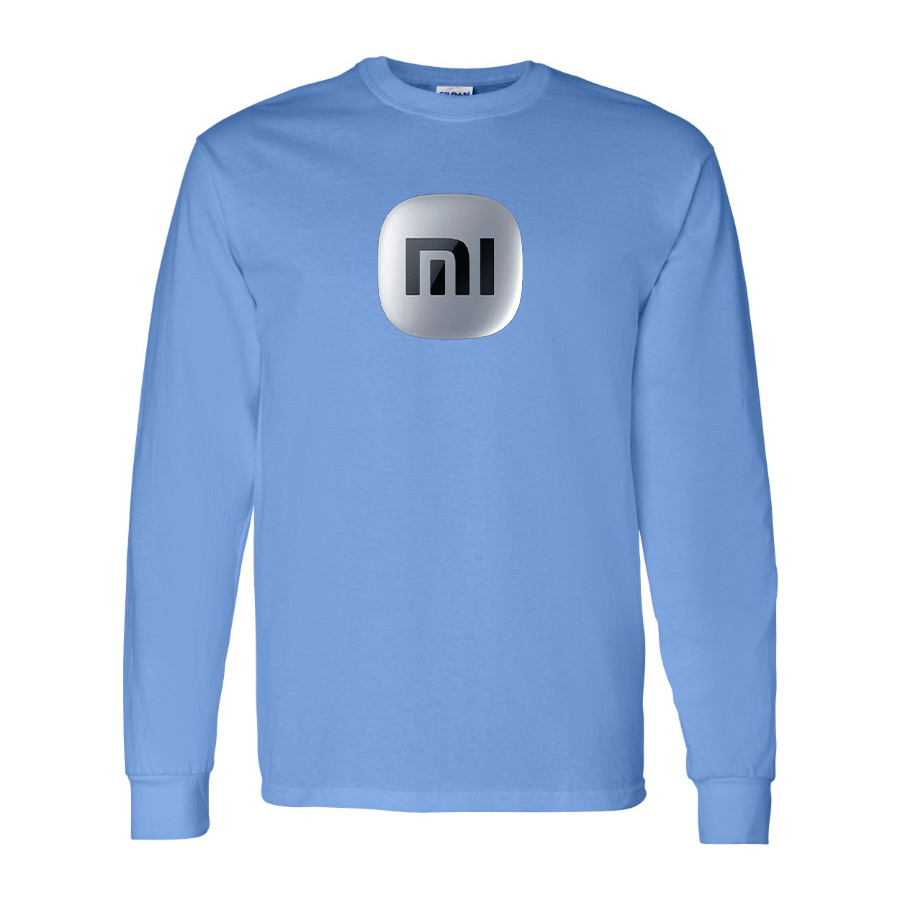 Men's Xiaomi SU7 Logo Cotton Long Sleeve T-Shirt