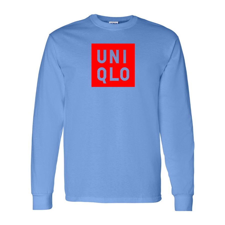 Men's Uniqlo Logo  Cotton Long Sleeve T-Shirt