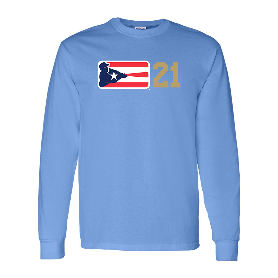 Men's  Liga de Beisbol Profesional Roberto Clemente Logo Cotton Long Sleeve T-Shirt