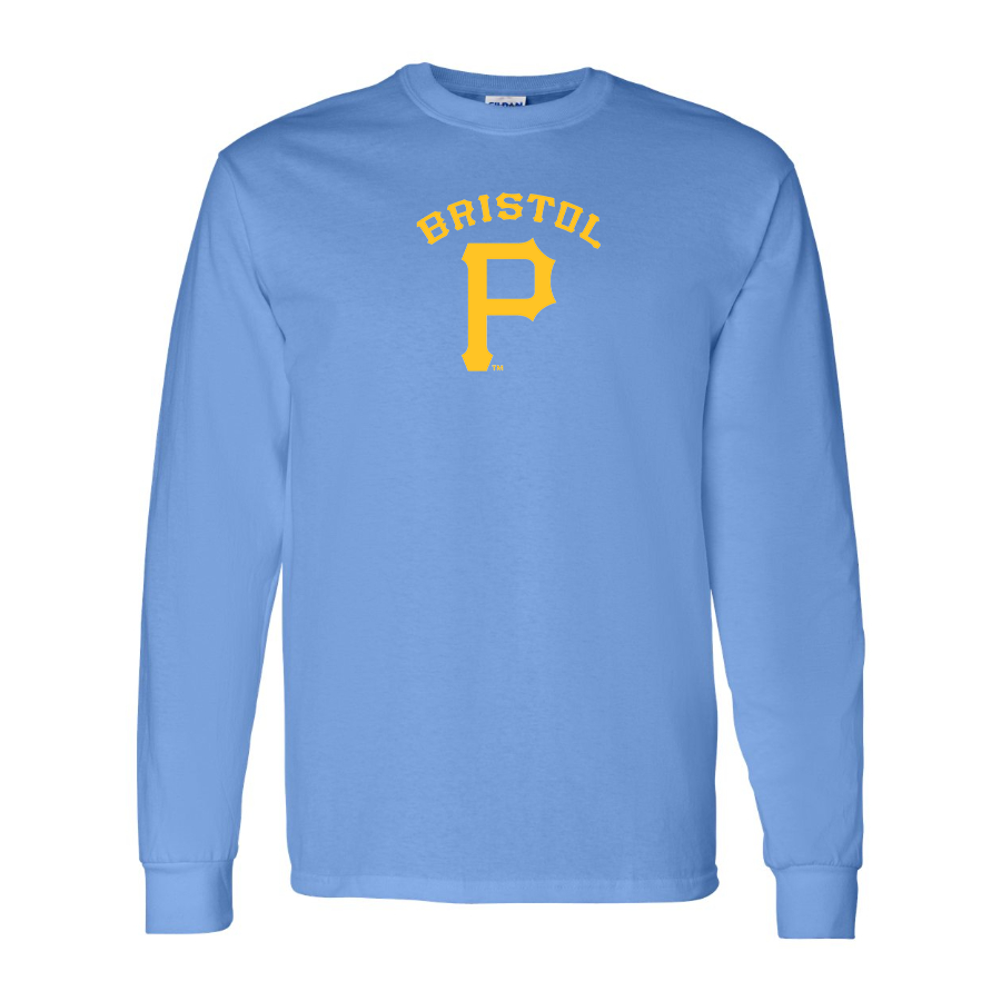 Men's Bristol Pirates  Logo Cotton Long Sleeve T-Shirt