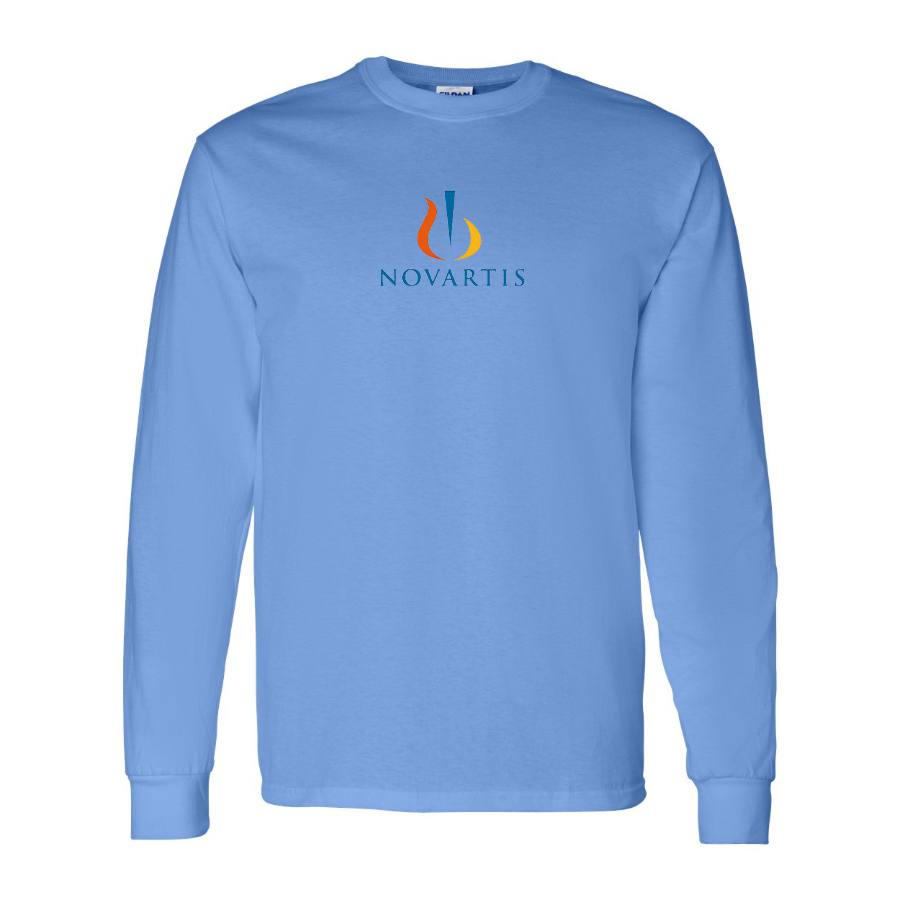 Men's  Novartis Logo  Cotton Long Sleeve T-Shirt
