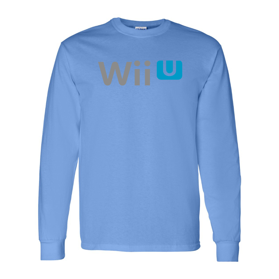 Men's Wii-U Logo Cotton Long Sleeve T-Shirt