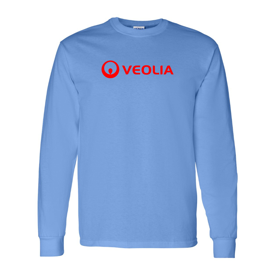 Men's Veolia Logo  Cotton Long Sleeve T-Shirt