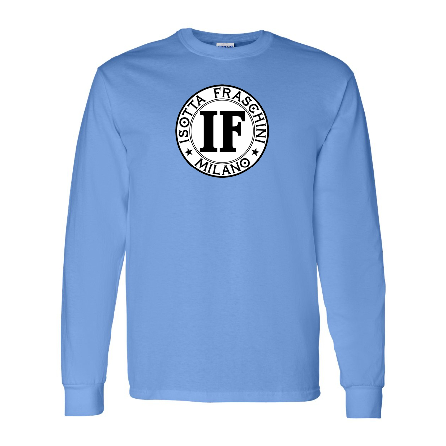 Men's Isotta Fraschini Logo Cotton Long Sleeve T-Shirt
