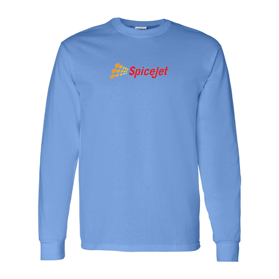Men's SpiceJet Logo  Cotton Long Sleeve T-Shirt