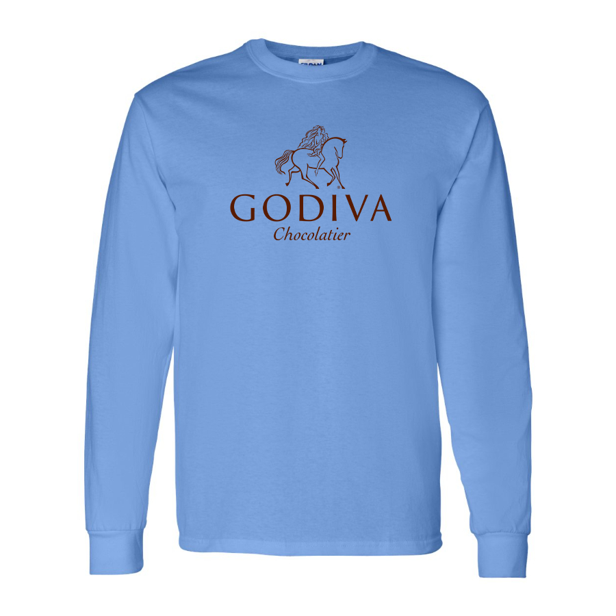 Men's Godiva Logo Cotton Long Sleeve T-Shirt