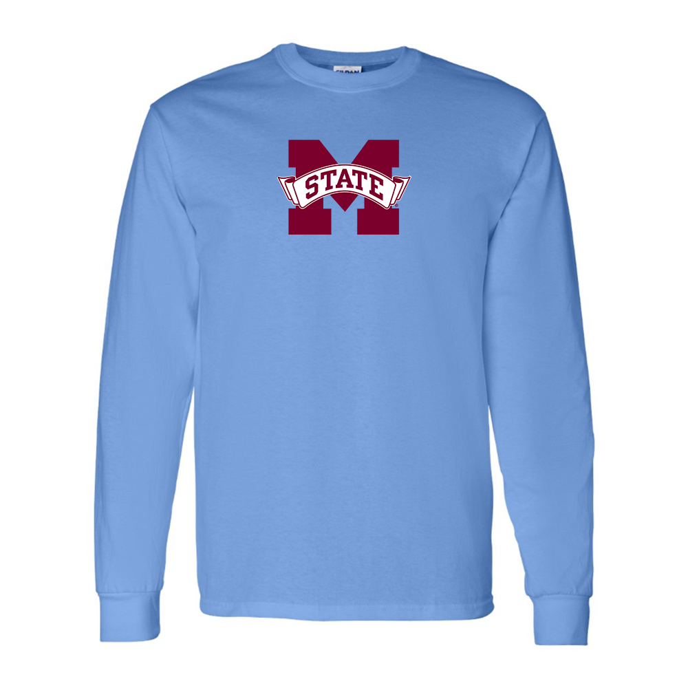 Men's  Mississippi State Bulldogs Logo Cotton Long Sleeve T-Shirt