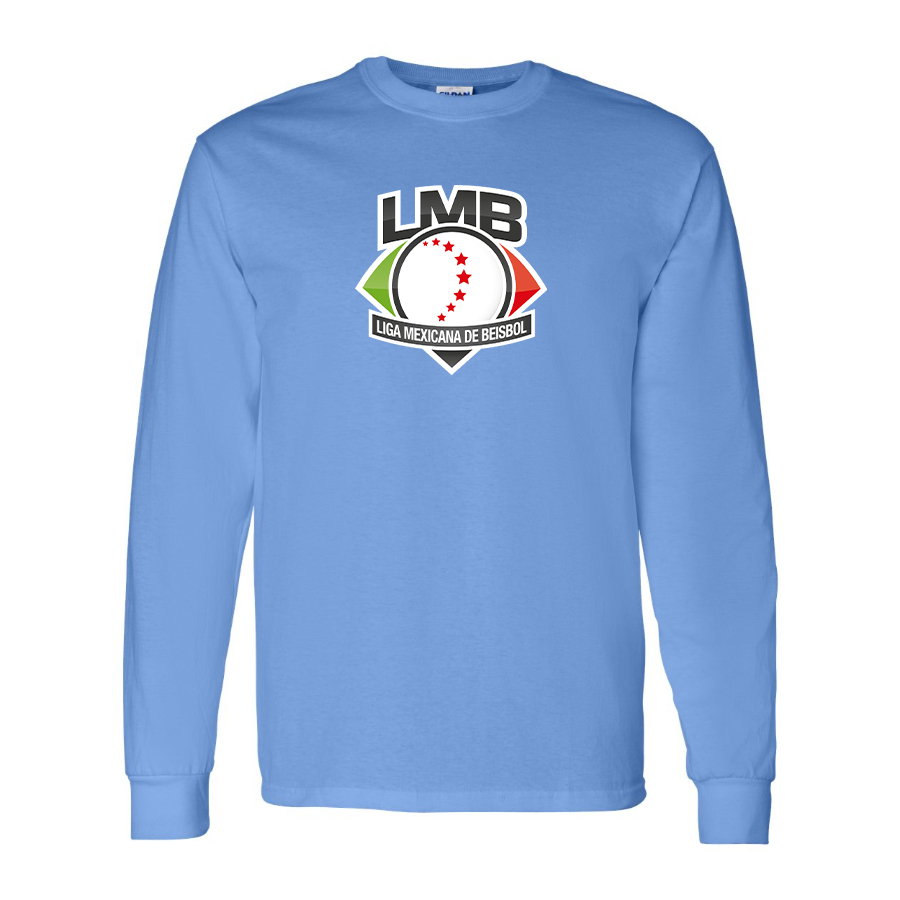 Men's Liga Mexicana de Béisbol Logo Cotton Long Sleeve T-Shirt