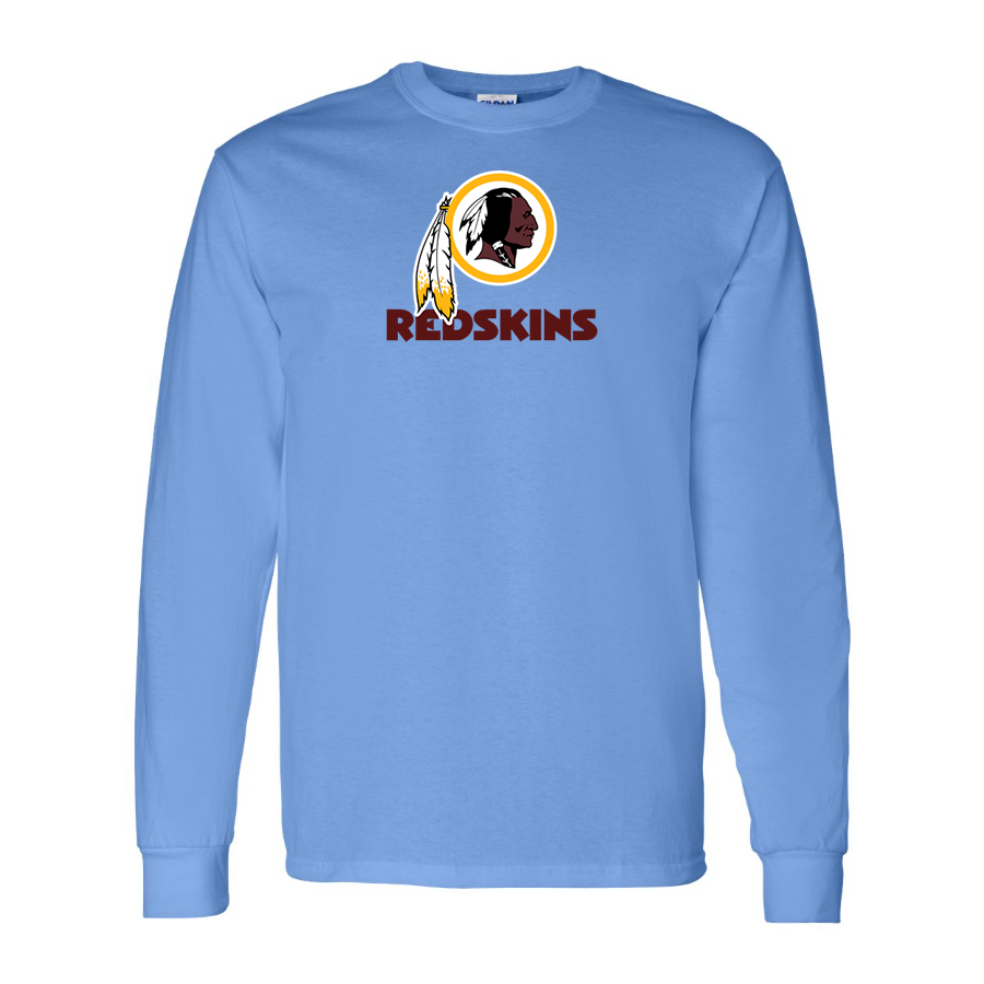 Men's Washington Redskins Logo  Cotton Long Sleeve T-Shirt