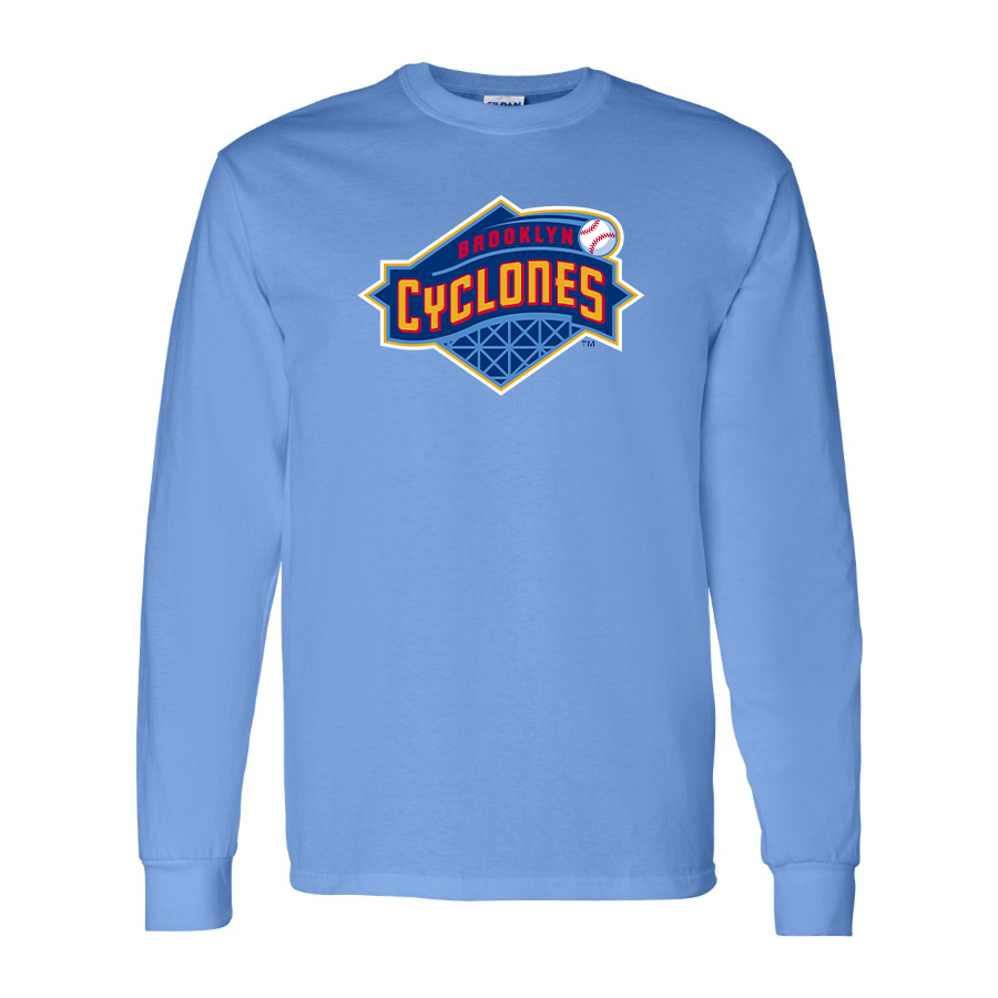 Men's Brooklyn Cyclones Logo Cotton Long Sleeve T-Shirt