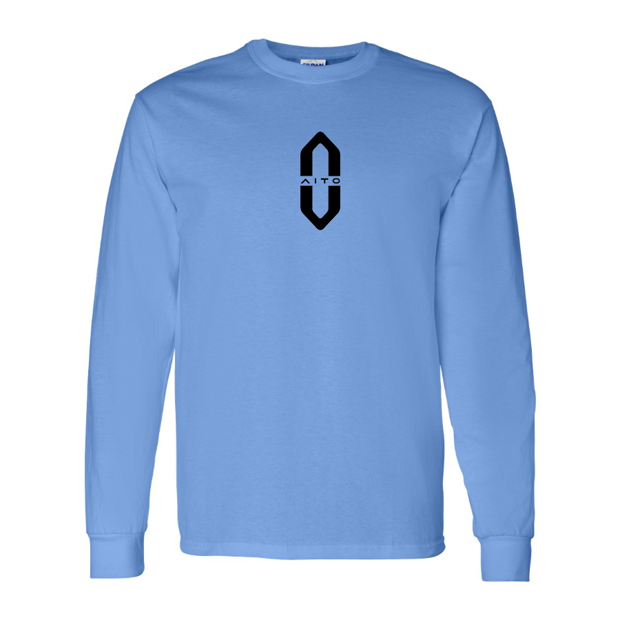 Men's Aito Logo Cotton Long Sleeve T-Shirt