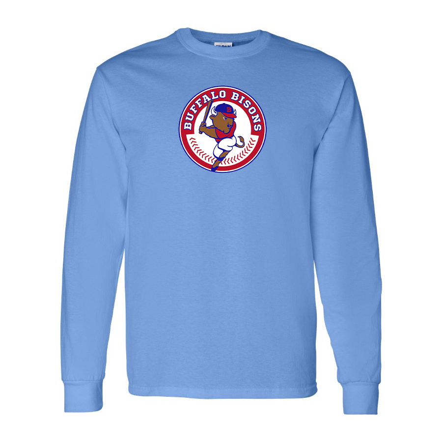 Men's Buffalo Bisons Logo Cotton Long Sleeve T-Shirt