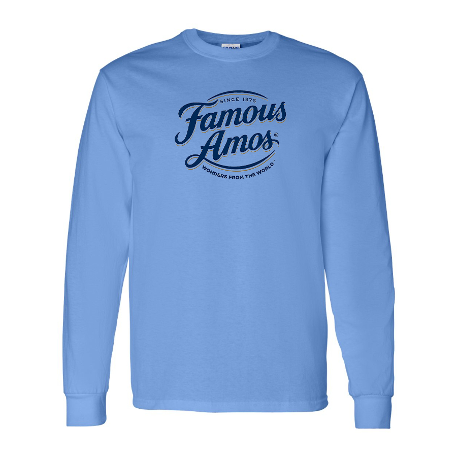 Men's Famous Amos Logo Cotton Long Sleeve T-Shirt
