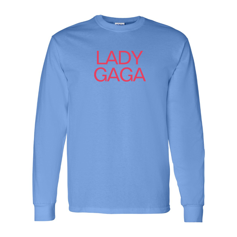 Men's Lady Gaga Logo Cotton Long Sleeve T-Shirt
