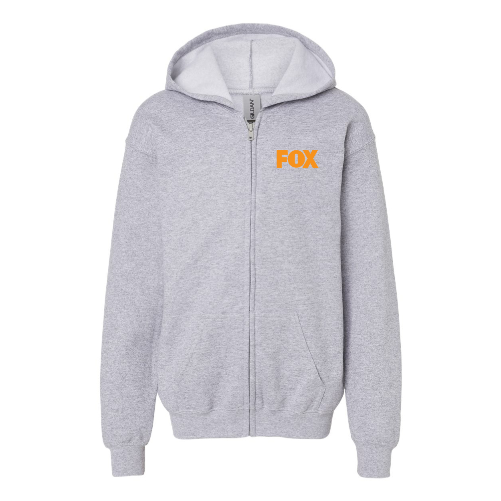Youth Fox  Gildan Heavy Blend Full Zip Hooded Sweatshirt