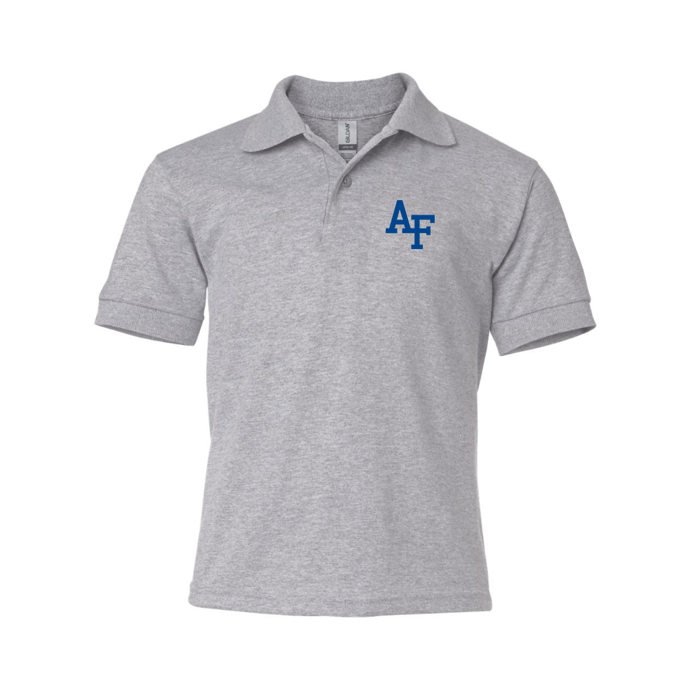 Youth Air Force Falcons  Gildan Dry Blend Jersey Polo