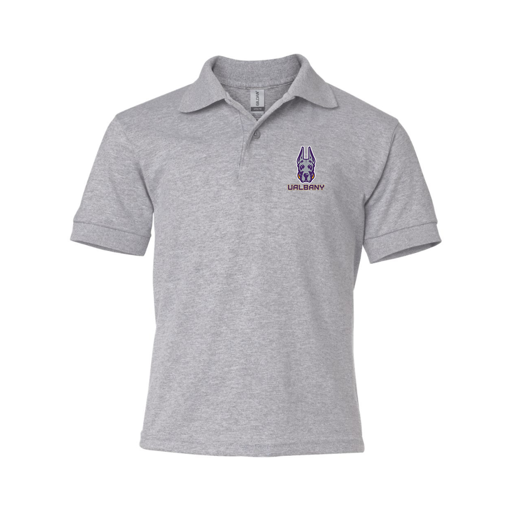Youth Albany Great Danes Gildan Dry Blend Jersey Polo