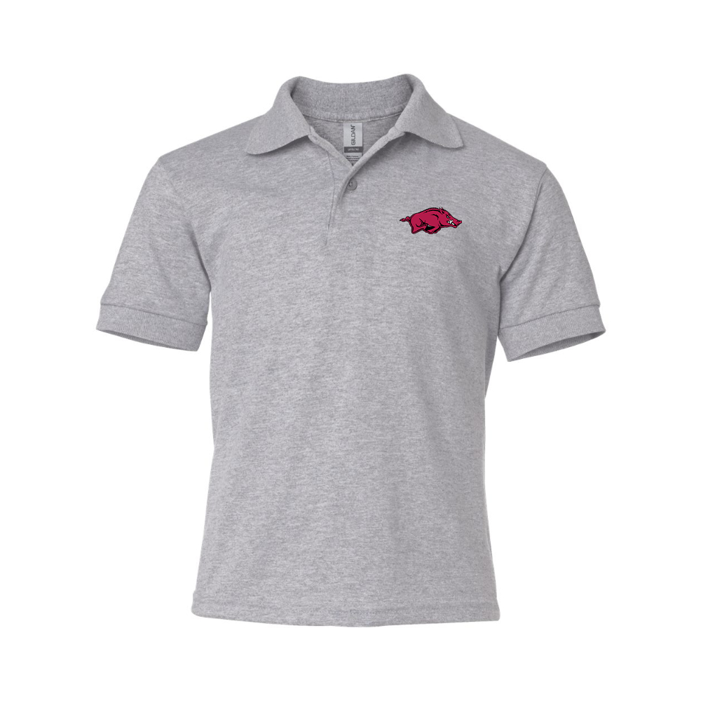Youth  Arkansas Razorbacks Gildan Dry Blend Jersey Polo