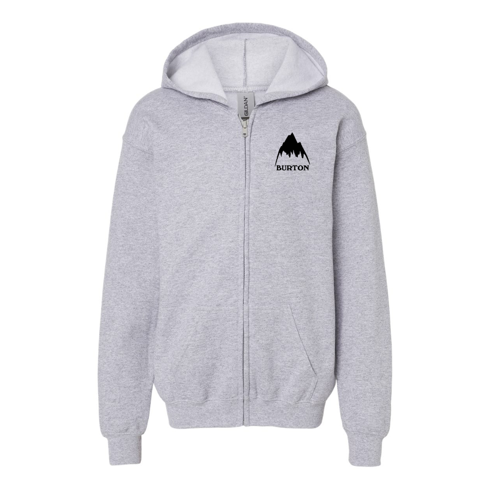Youth Burton Mountain Gildan Heavy Blend Full Zip Hooded Sweatshirt