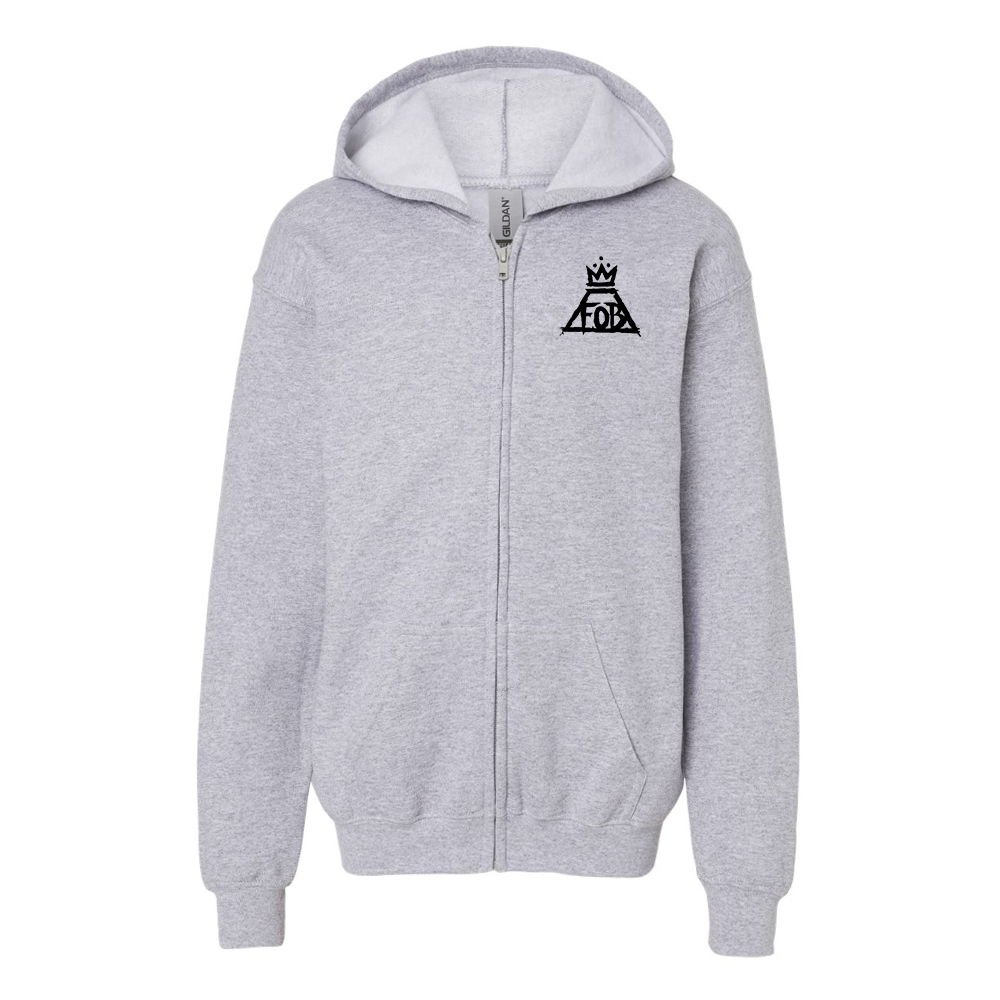 Youth Fall Out Boy  Gildan Heavy Blend Full Zip Hooded Sweatshirt