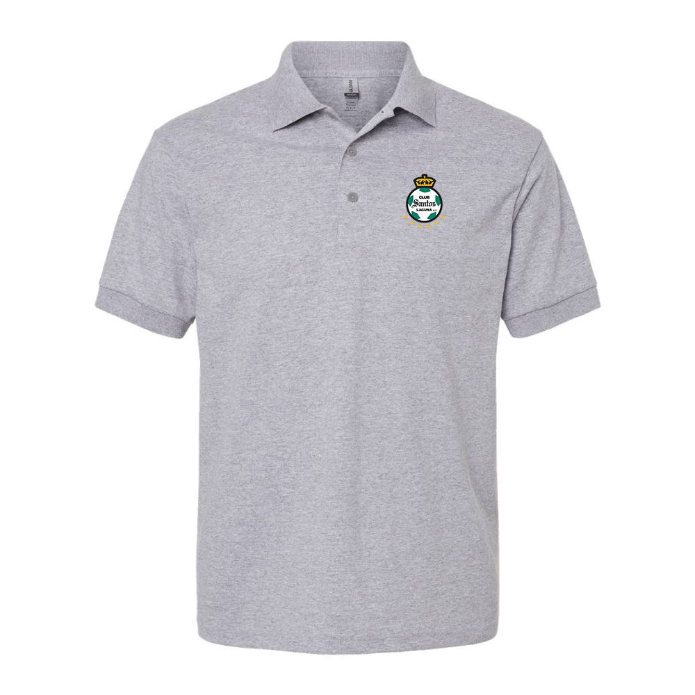 Men's Santos Laguna Soccer Gildan Dry Blend Jersey Polo