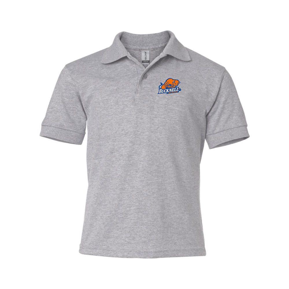 Youth Bucknell Bison Gildan Dry Blend Jersey Polo