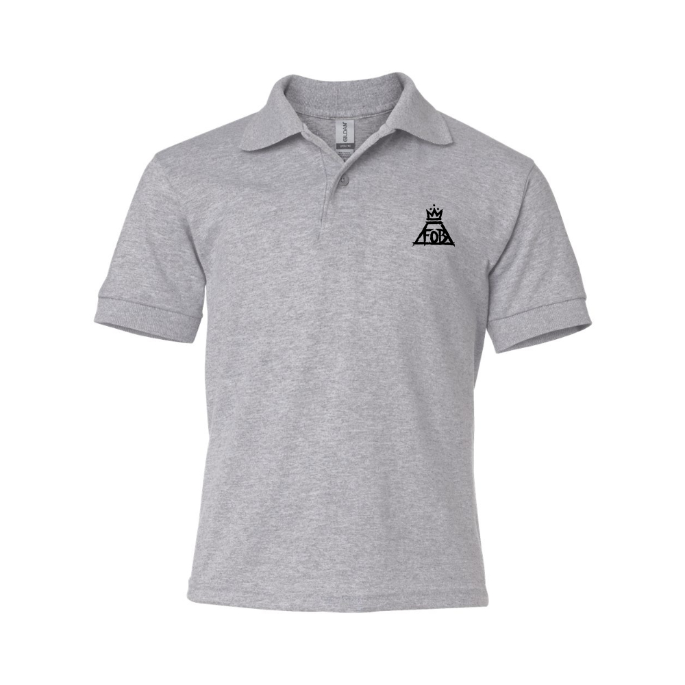 Youth Fall Out Boy  Gildan Dry Blend Jersey Polo