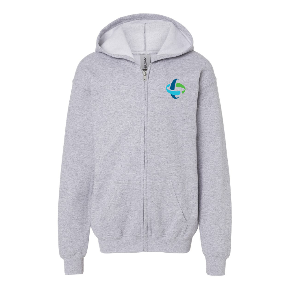 Youth  Duke Energy  Gildan Heavy Blend Full Zip Hooded Sweatshirt