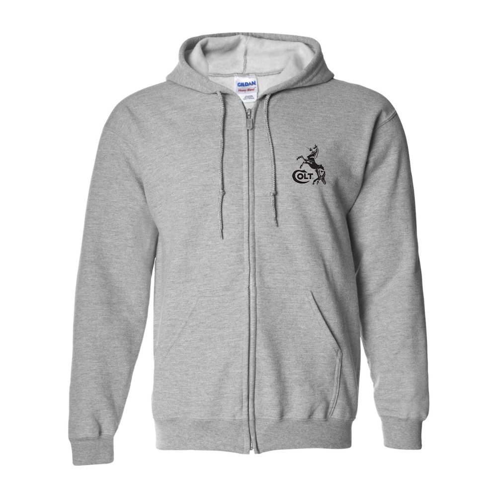 Men's  Colt Horse Gildan  Heavy Blend Full Zip Hooded Sweatshirt