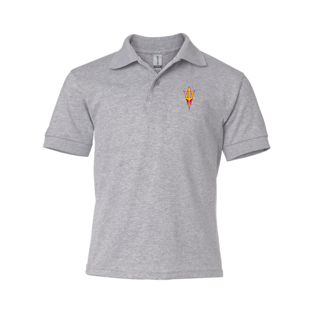 Youth  Arizona State Sun Devils  Gildan Dry Blend Jersey Polo
