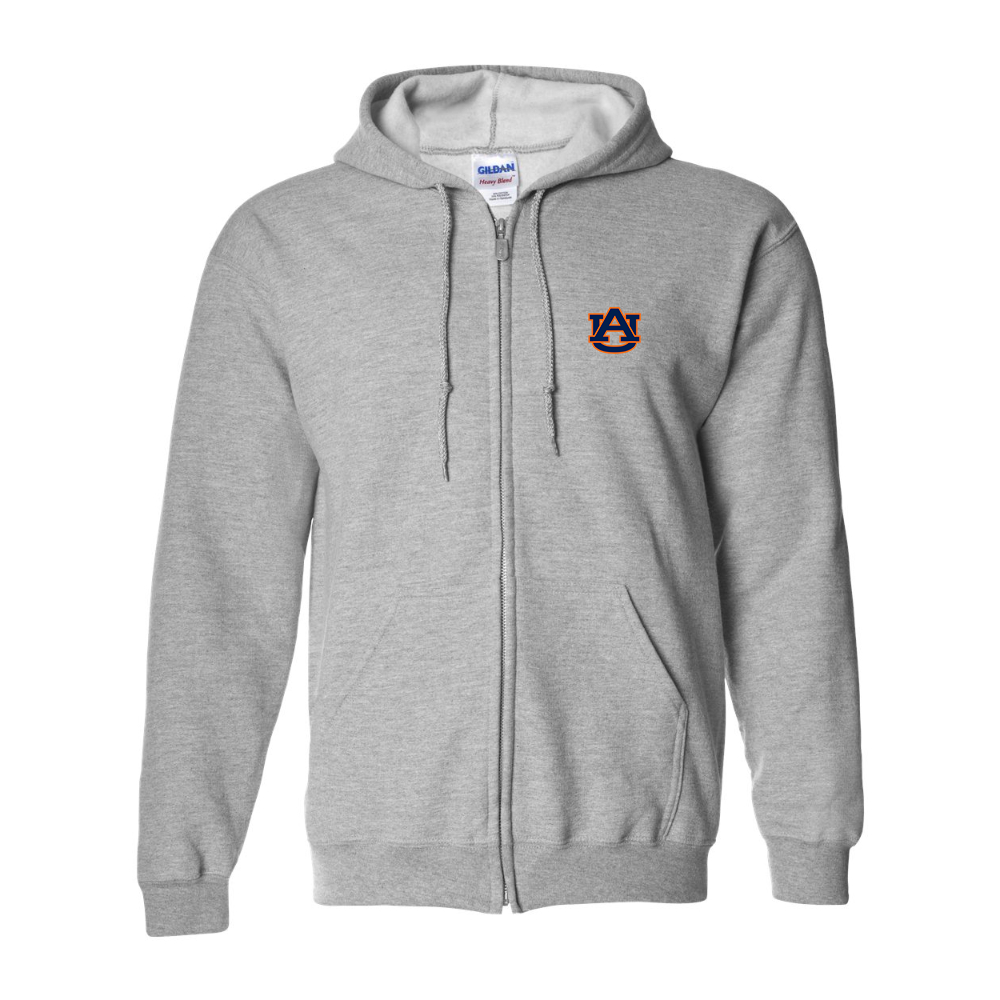 Men's  Auburn Tigers  Gildan  Heavy Blend Full Zip Hooded Sweatshirt