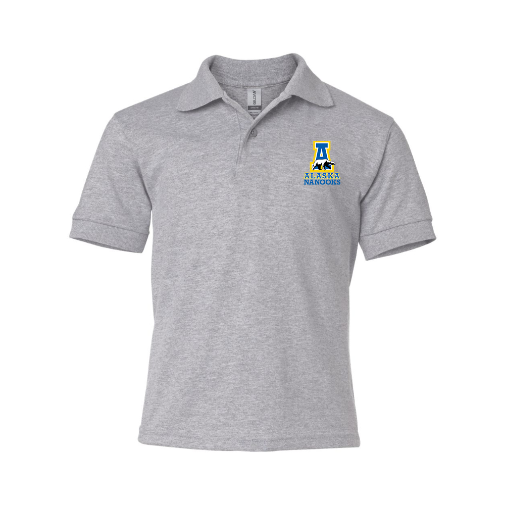 Youth Alaska Nanooks Gildan Dry Blend Jersey Polo