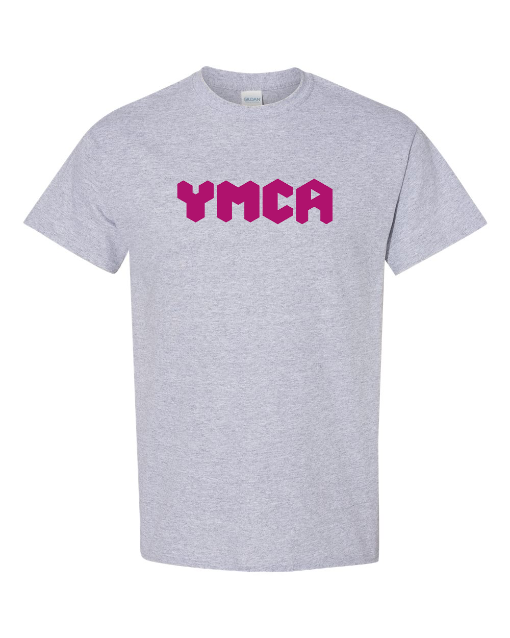 Men's  YMCA Mauve Gildan Heavy Cotton T-Shirt