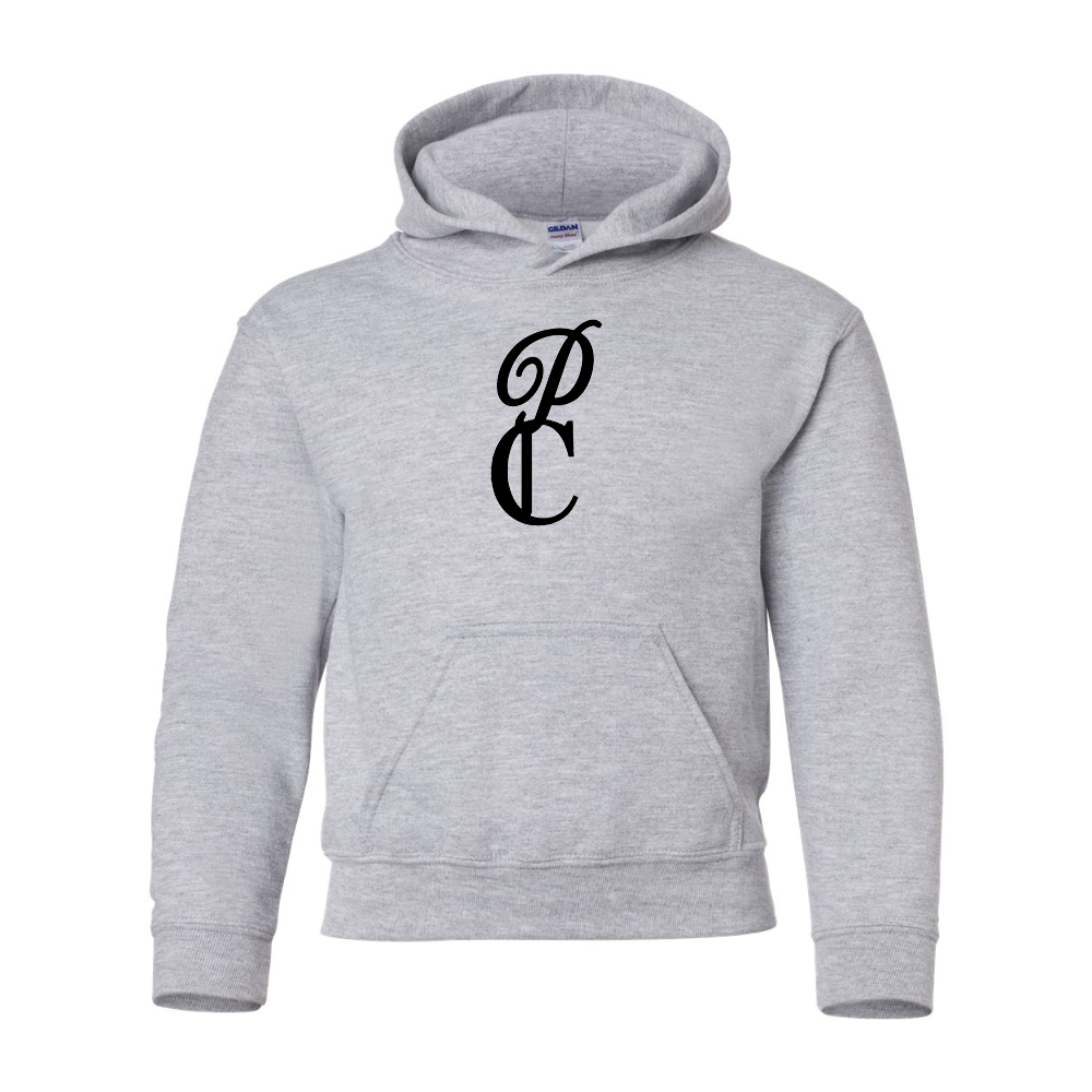 Youth P & C Black  Gildan Heavy Blend  Hooded Sweatshirt