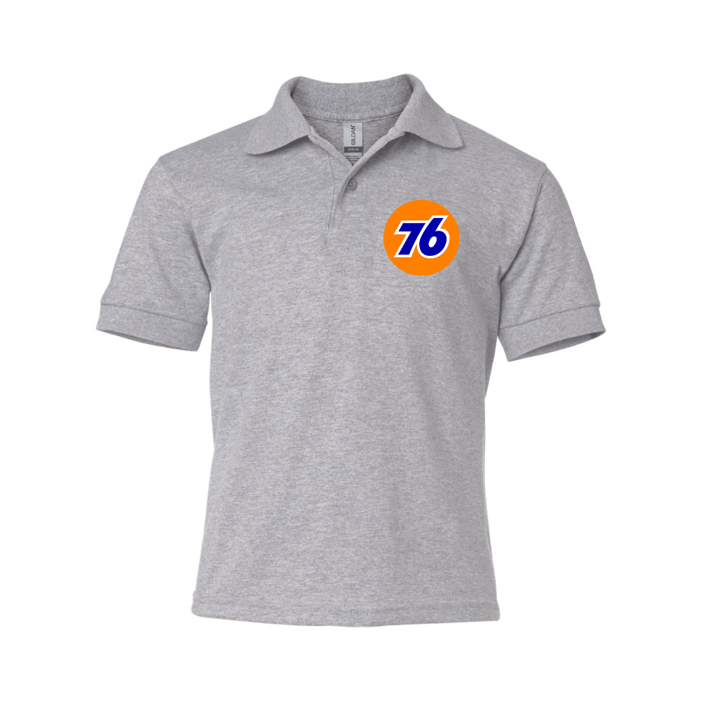 Youth 76 Gas Station Gildan Dry Blend Jersey Polo