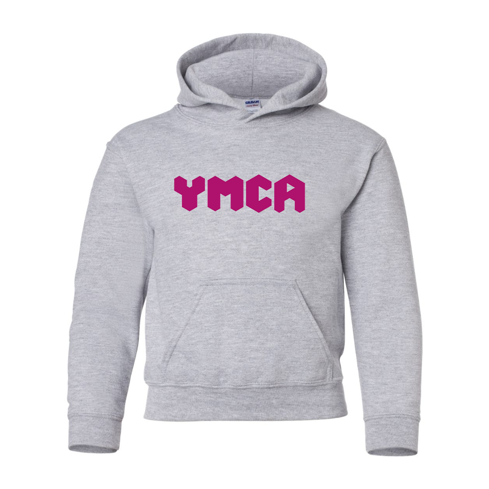 Youth  YMCA Mauve Gildan Heavy Blend  Hooded Sweatshirt