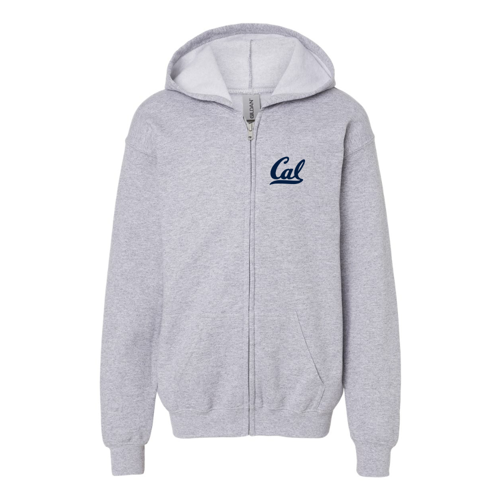 Youth California Golden Bears Gildan Heavy Blend Full Zip Hooded Sweatshirt
