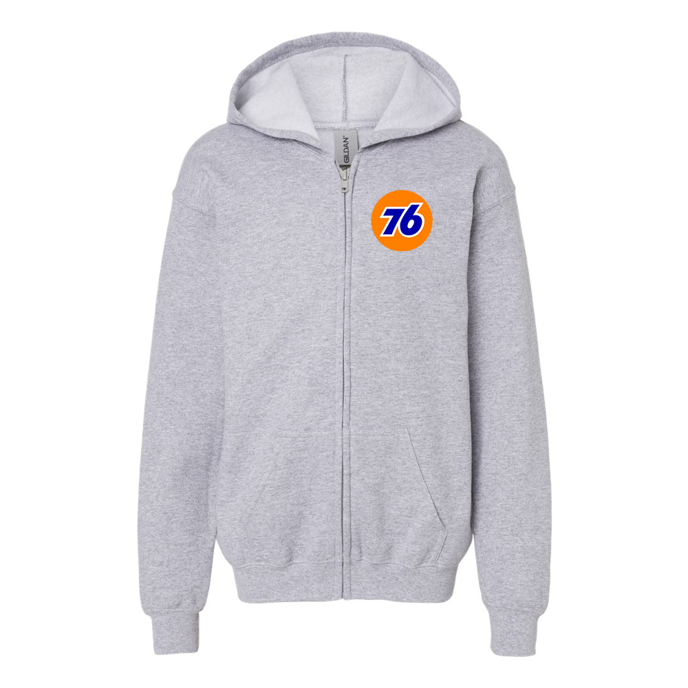 Gildan Heavy Blend Youth 76 Gas Station Full Zip Hooded Sweatshirt